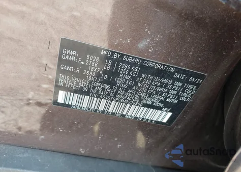 2021 Subaru Outback Touring Xt from USA, damaged, VIN 4S4BTGPD6M3220860